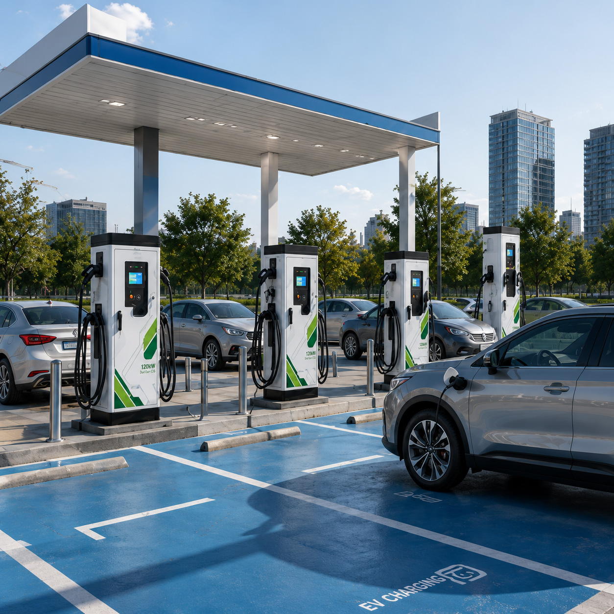 Public EV charging station for charge point operators