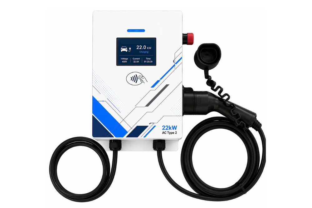Type 2 AC EV Charger — 22kW Single Gun